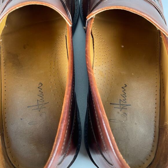 Cole Haan Men’s 11 D Burgundy Leather Slip On Penny Loafer Dress Shoe Casual GUC main image 5